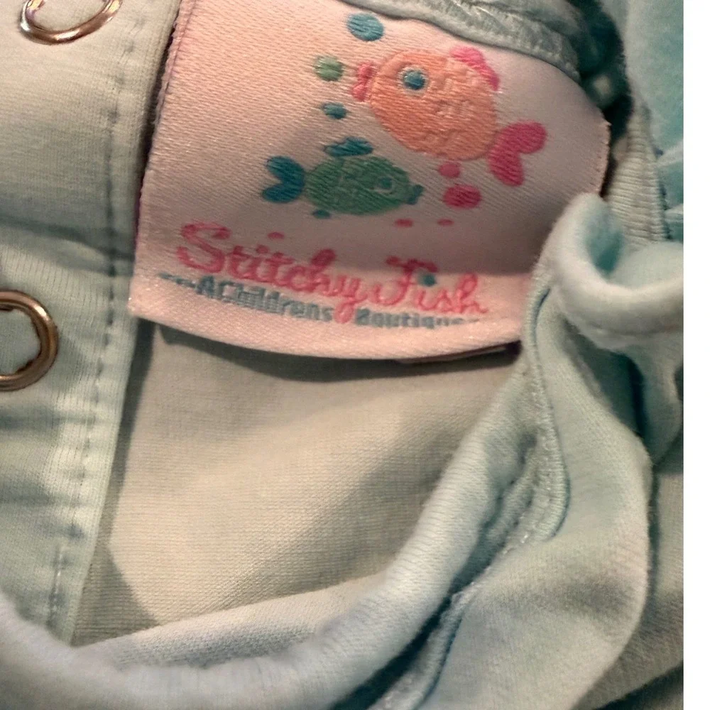 Stitchy Fish Baby 18 Months Unicorn Queen‎ Romper, Blue Onsie